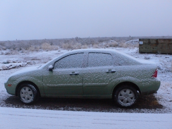 Car in Light Snow